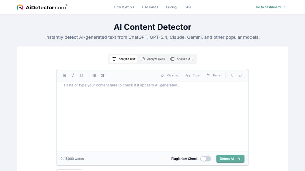 AiDetector (formerly AI Checker Tool)