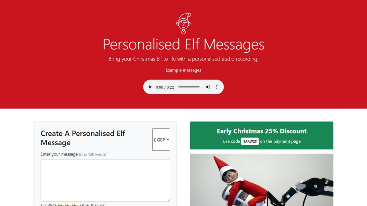 Personalised Elf Messages