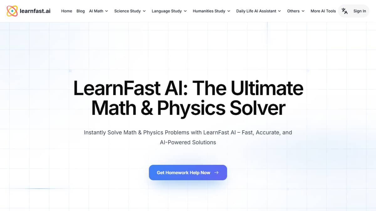 LearnFast AI Physics Solver