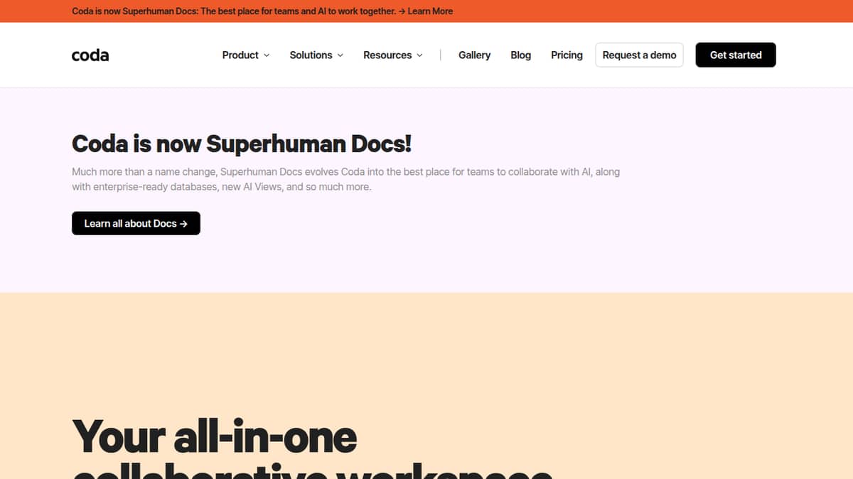 Superhuman Docs (formerly Coda)