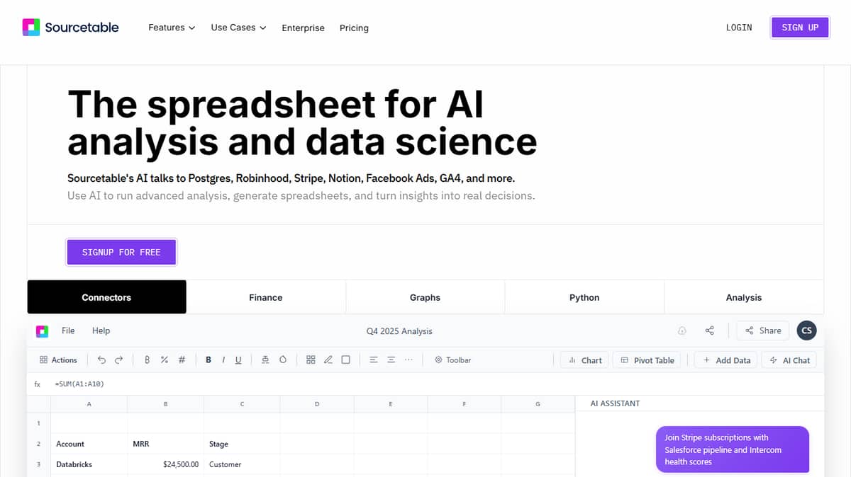 Sourcetable