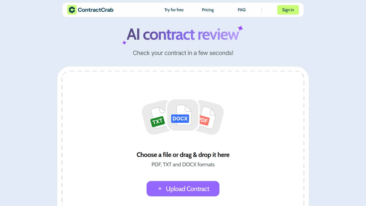 AI for Contract Review - ContractCrab