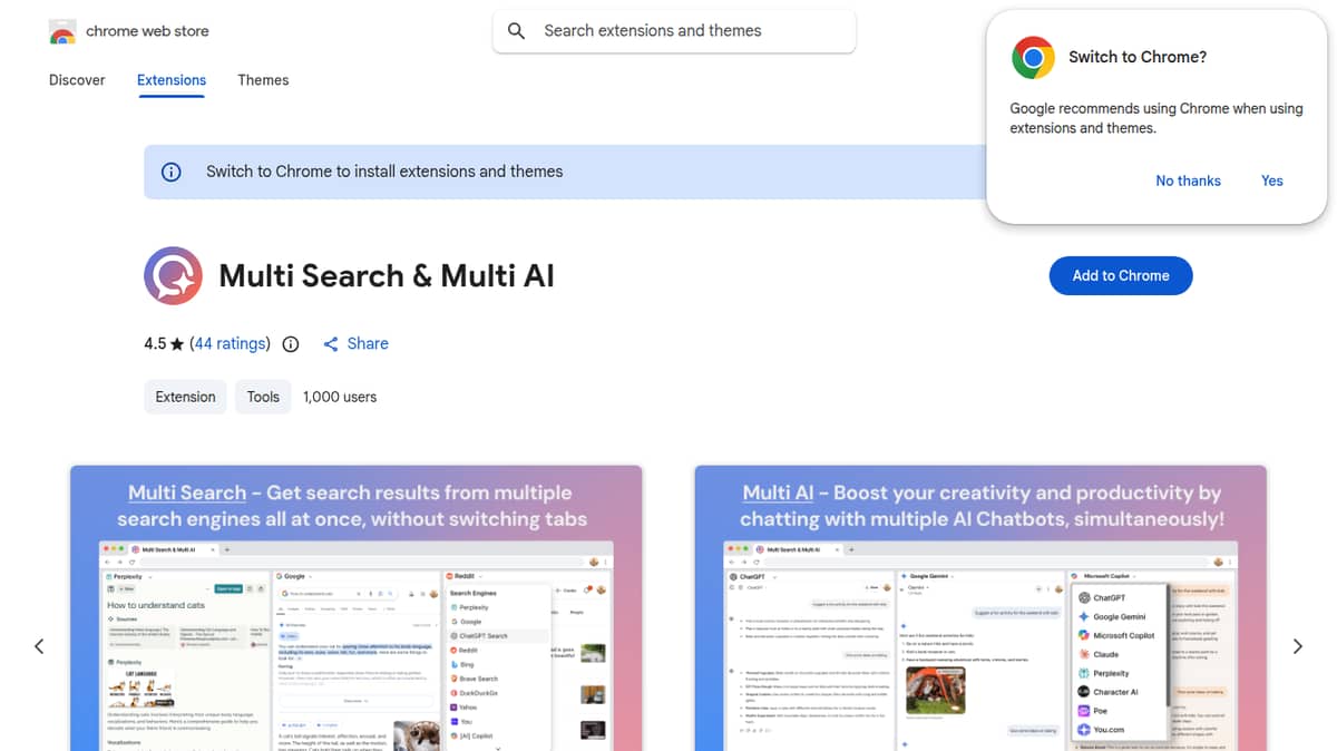 Multi Search & Multi AI