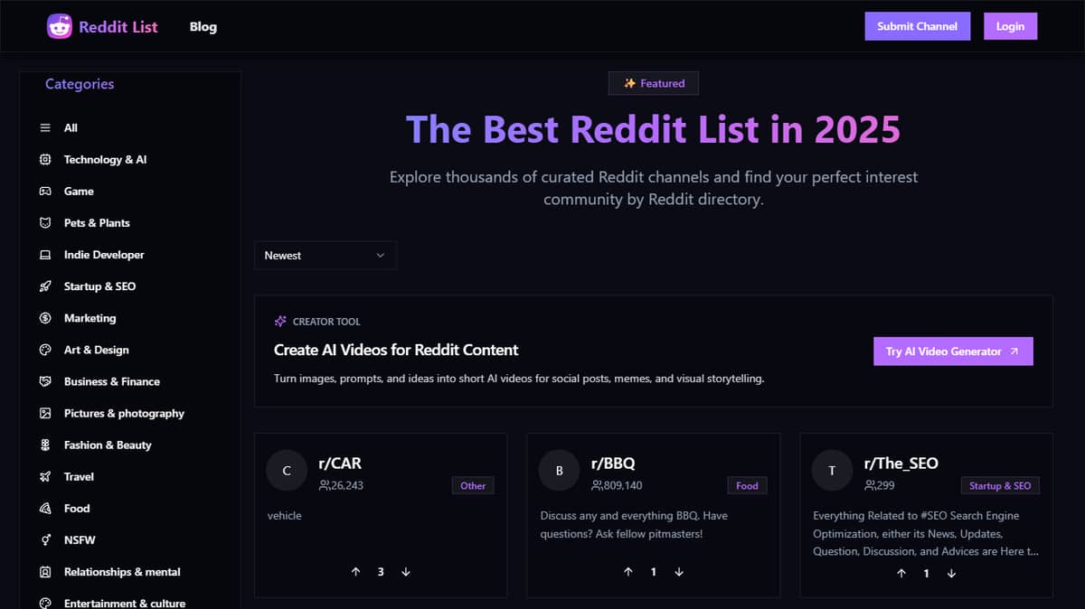 Reddit List