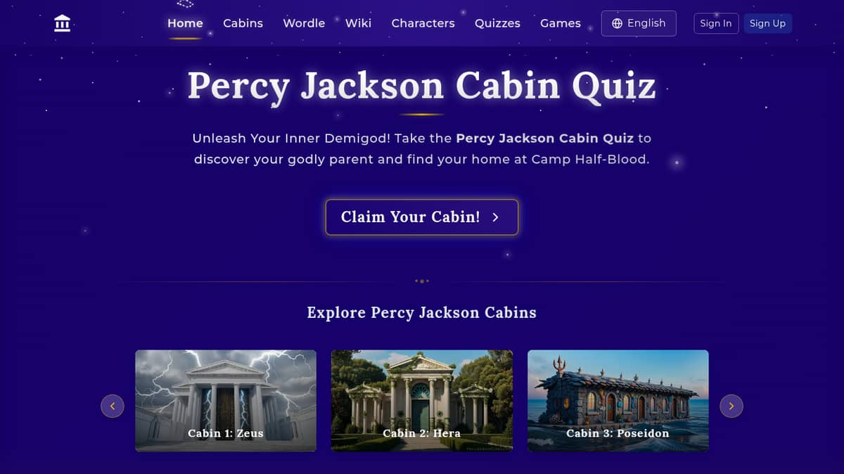 Percy Jackson Cabin