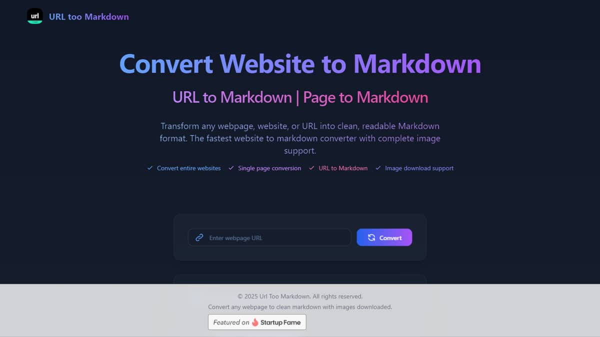 Url to Markdown