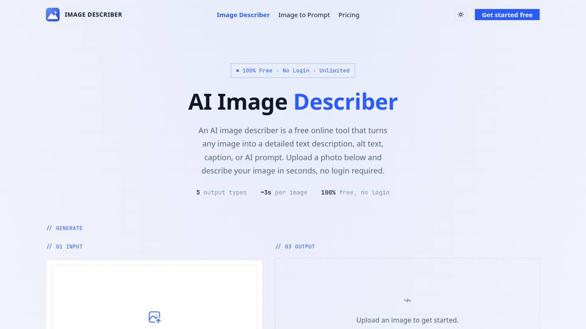 AI Image Describer