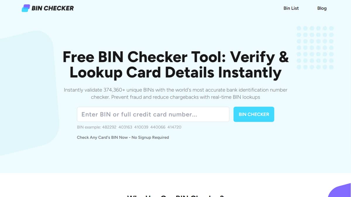 BIN Checker