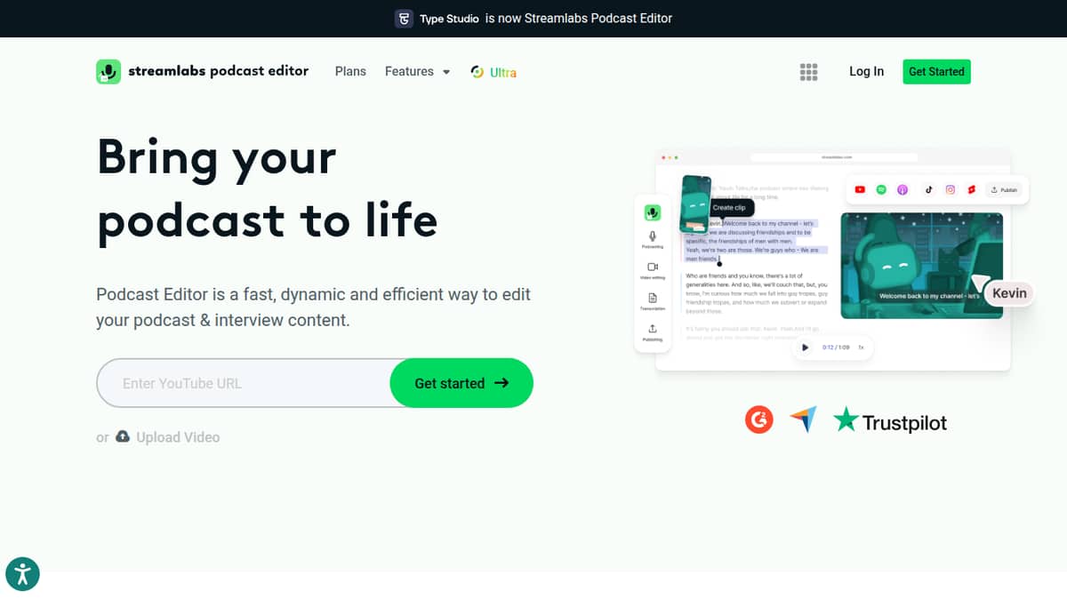 Streamlabs Podcast Editor