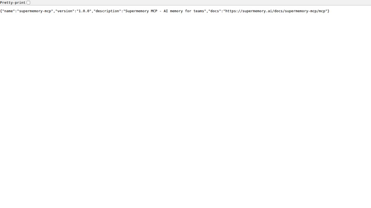 Supermemory MCP