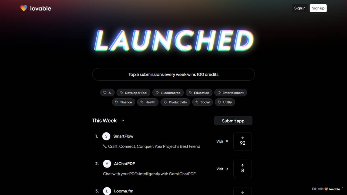Lovable Launched