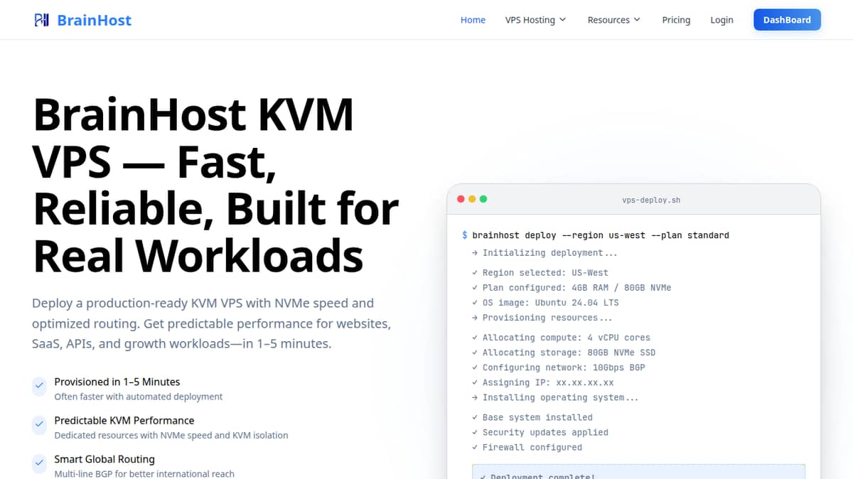 BrainHost VPS