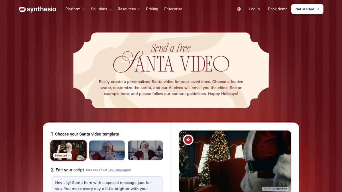 Santa Video by Synthesia