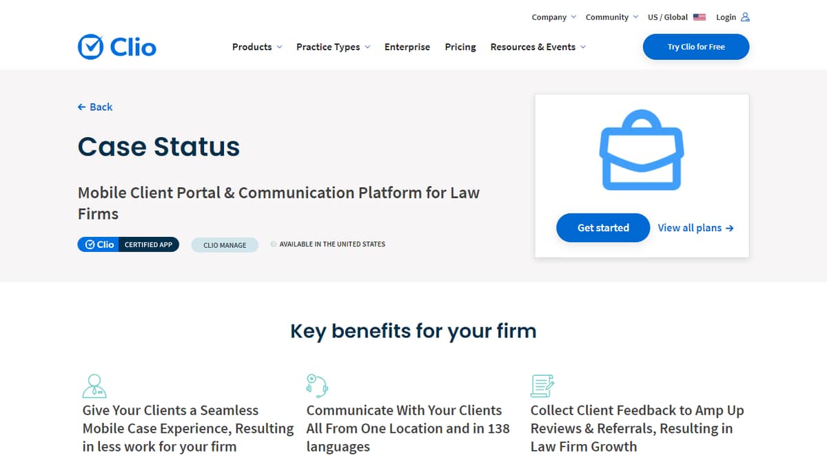 Clio and Case Status Integration