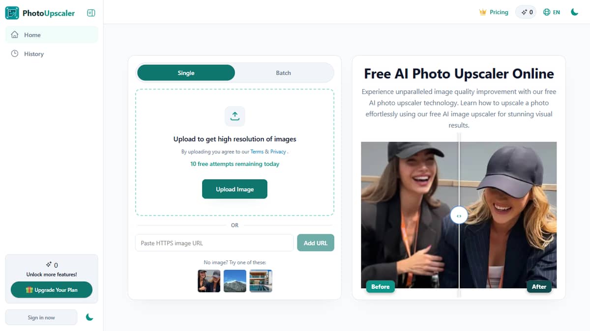 Free AI Photo Upscaler
