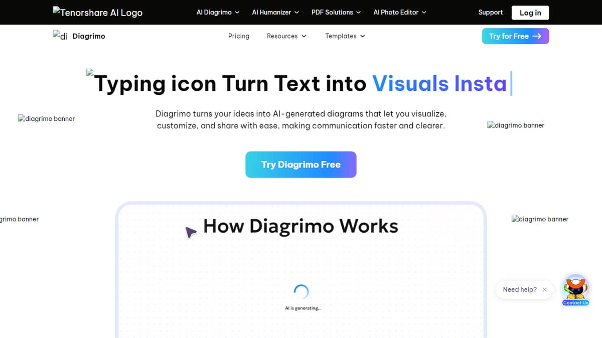 Tenorshare AI Diagrimo