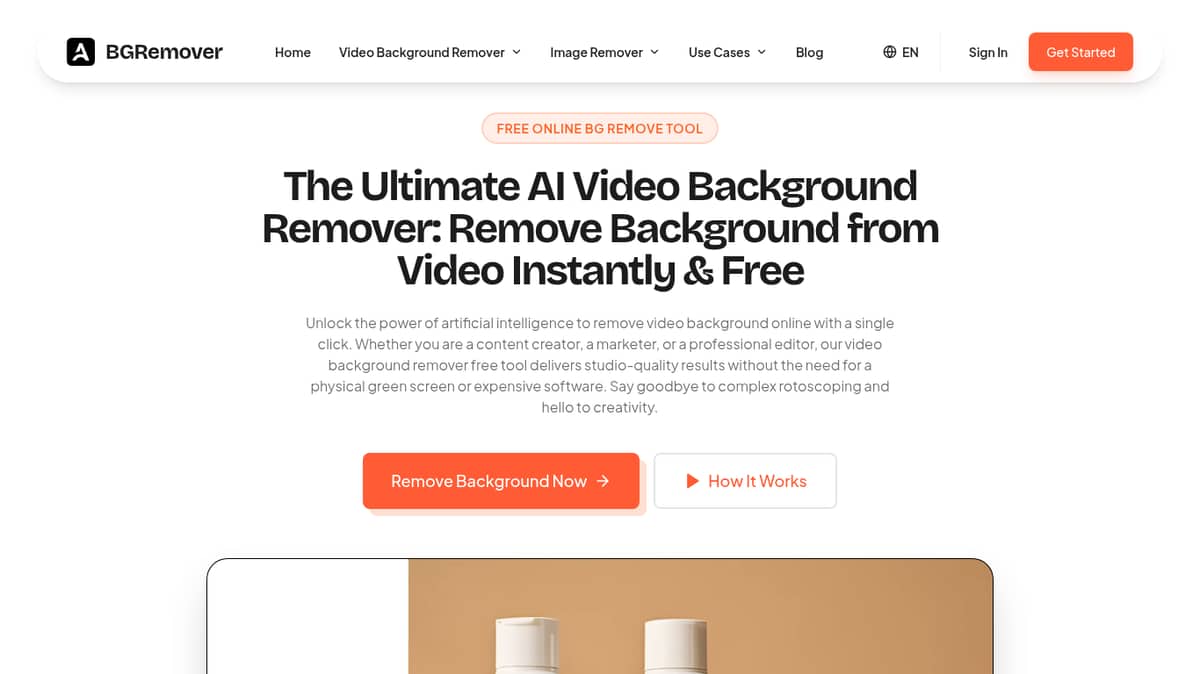 AI Video Background Remover by BGRemover