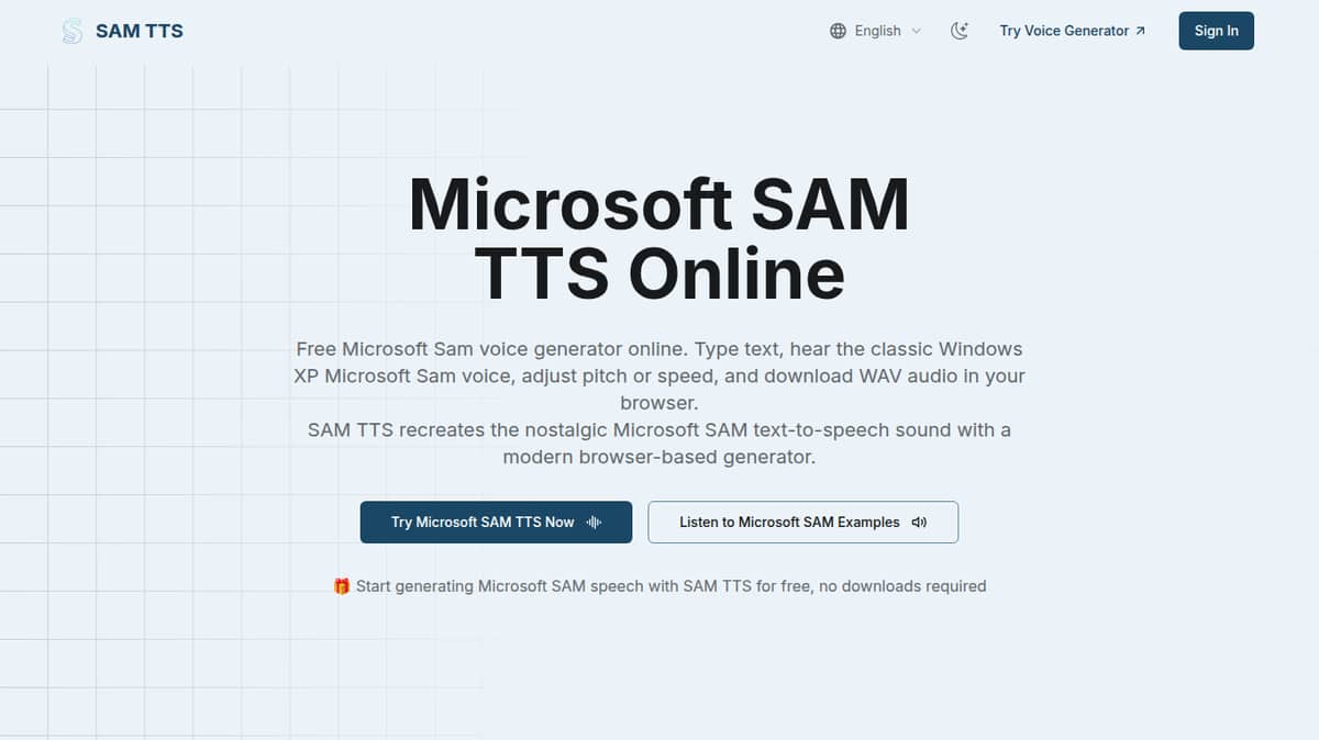 SAM TTS