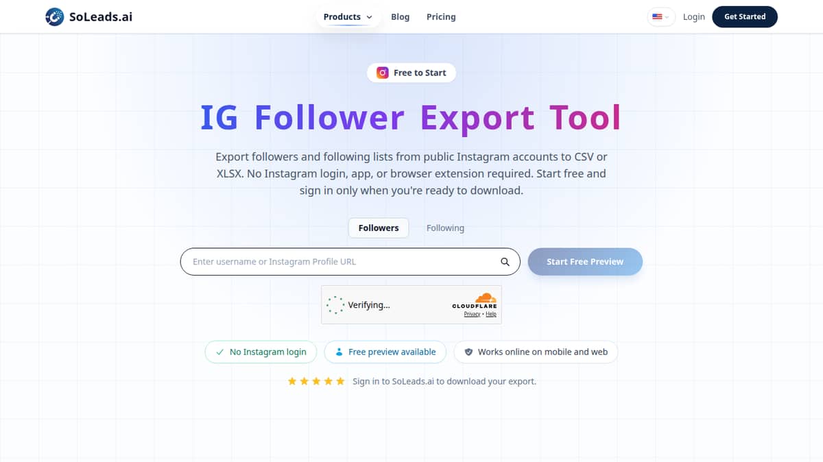 IG Follower Export Tool