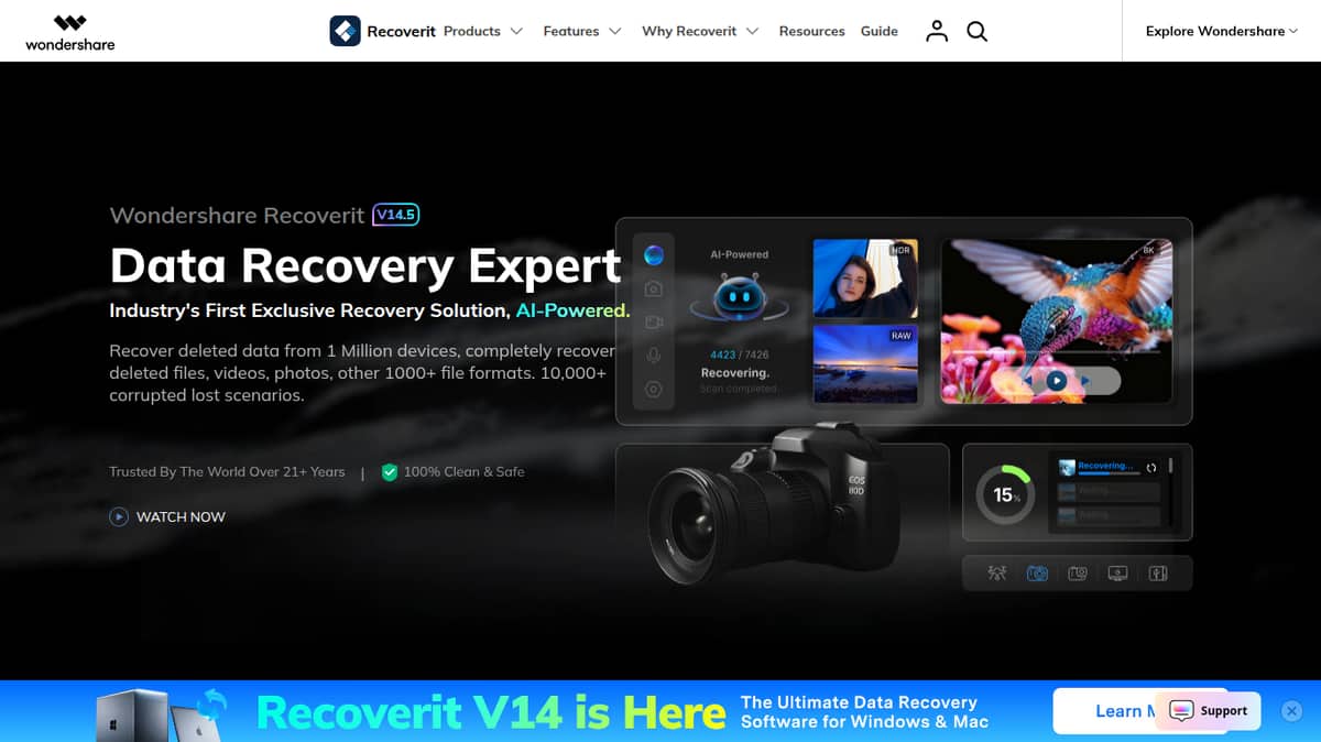 Wondershare Recoverit AI Data Recovery