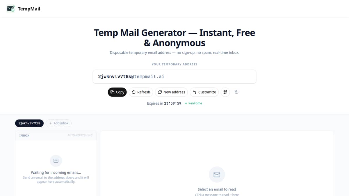 Temp Mail Generator