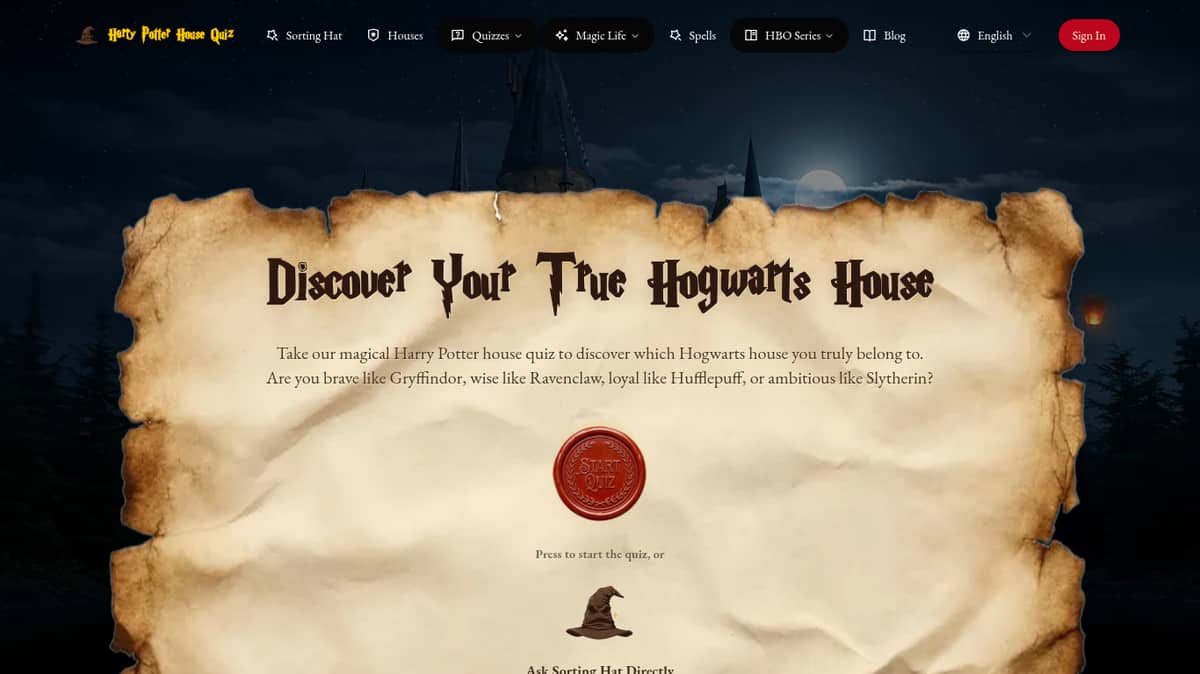 Harry Potter House Quiz