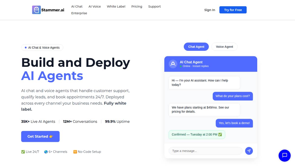 White Label A.I. SaaS - Stammer.ai
