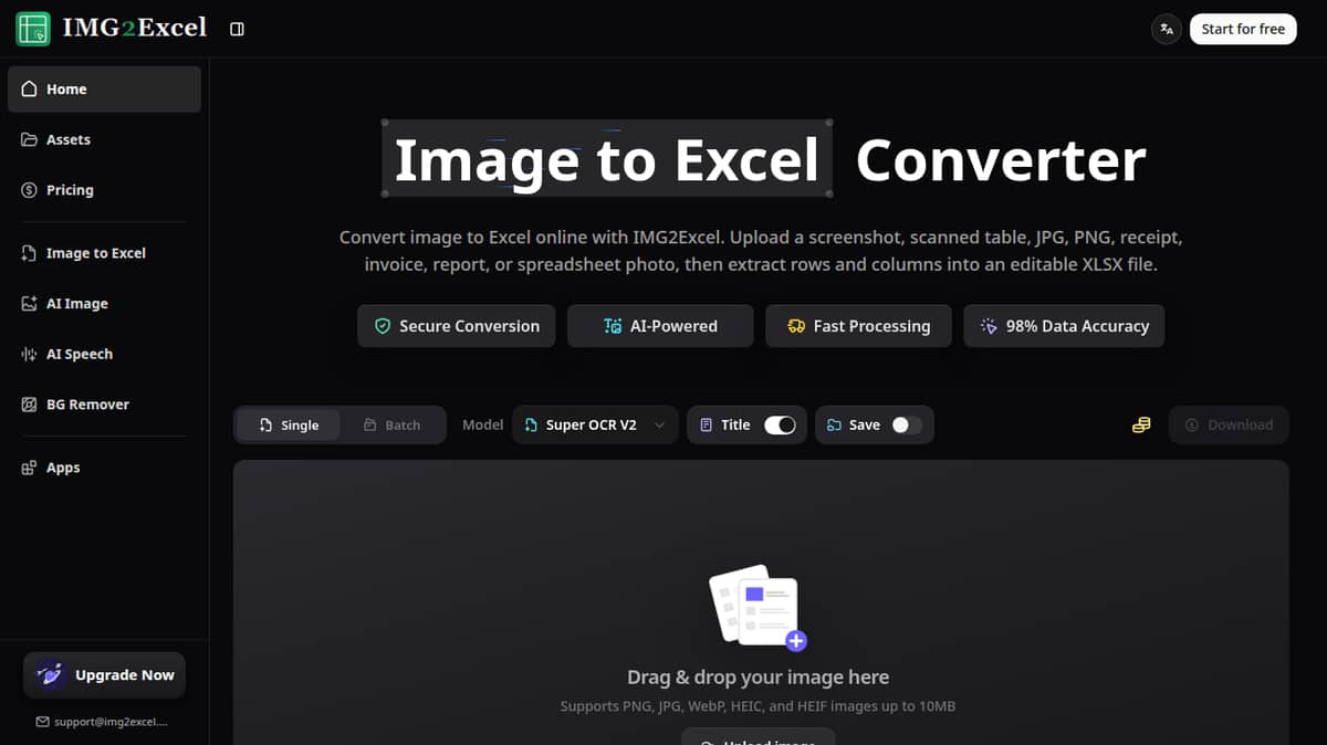 IMG2Excel