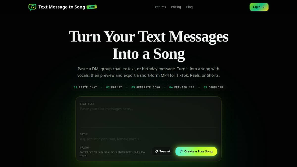 Text Message to Song