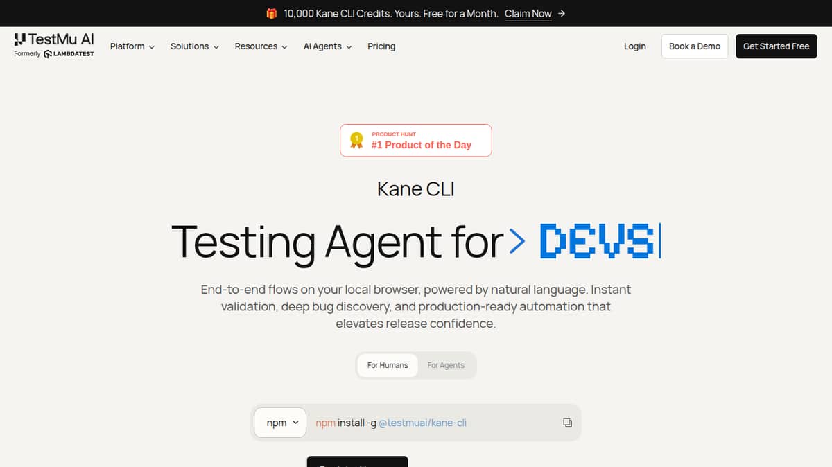 Kane CLI By TestMu AI