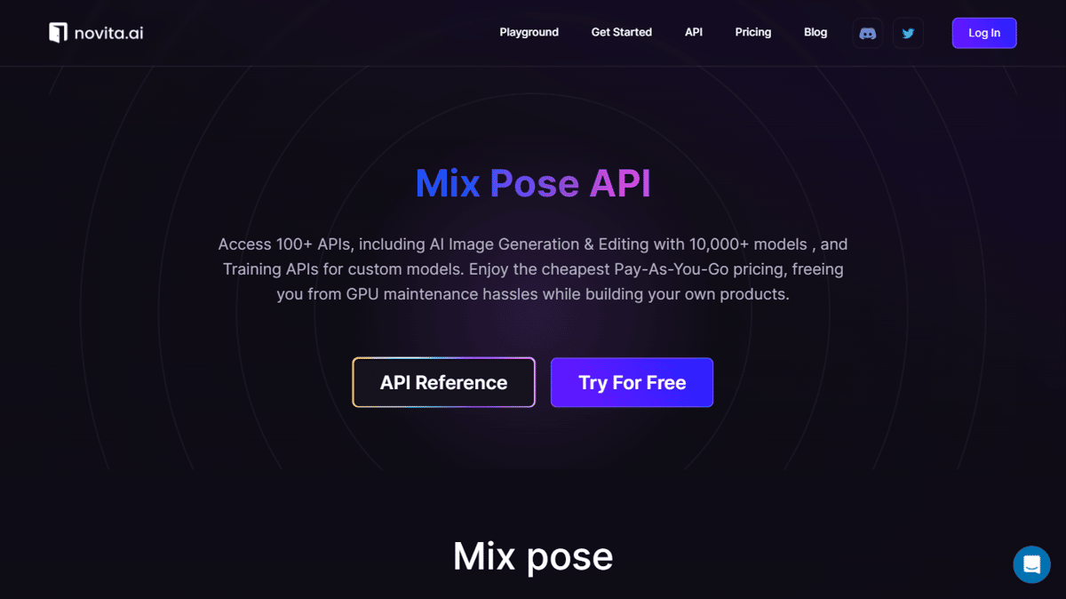 The Mix-pose API of novita.ai
