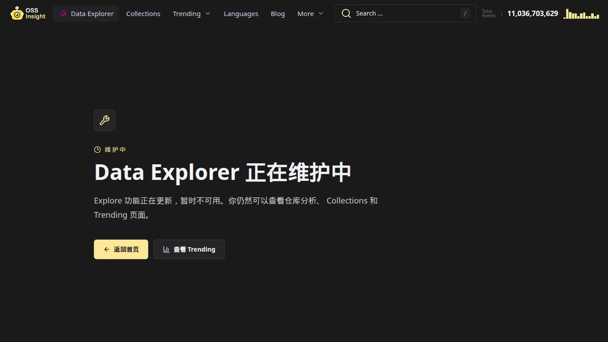 GitHub Data Explorer By OSS Insight
