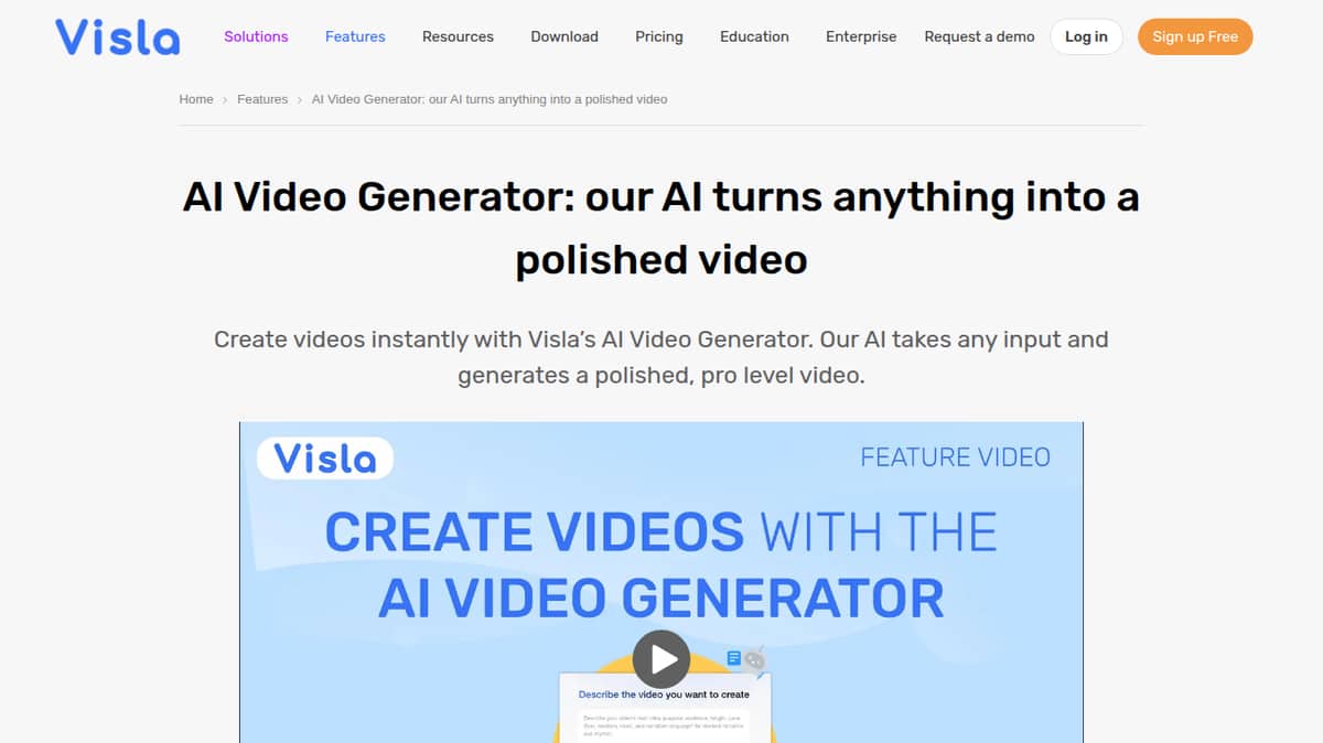 AI Video Generator By Visla