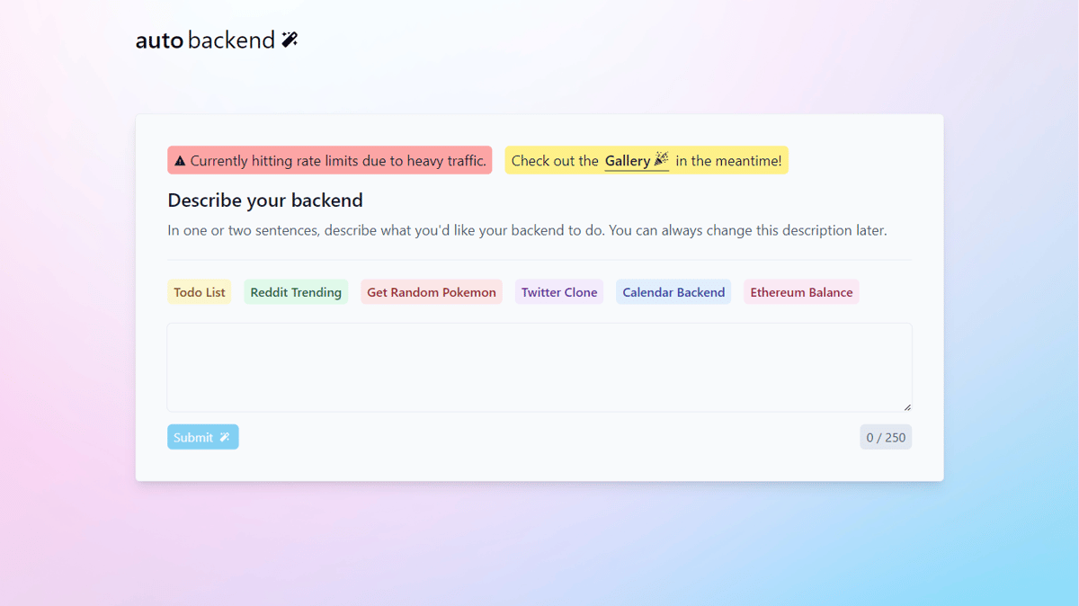 Auto Backend