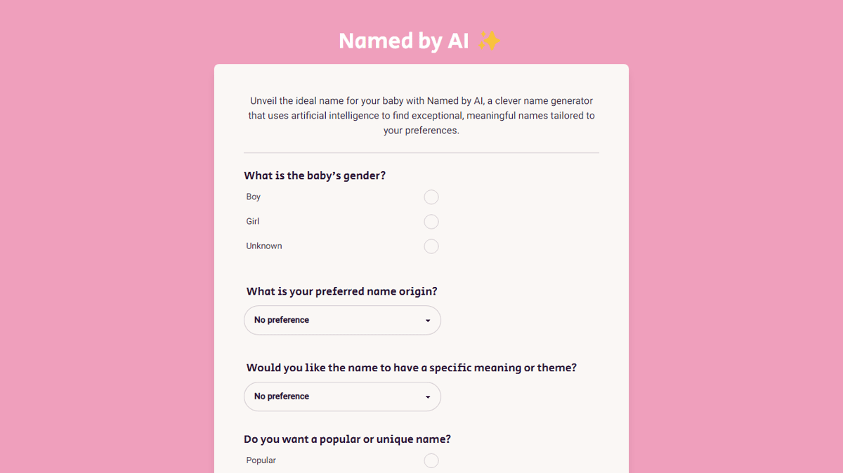 Named by AI