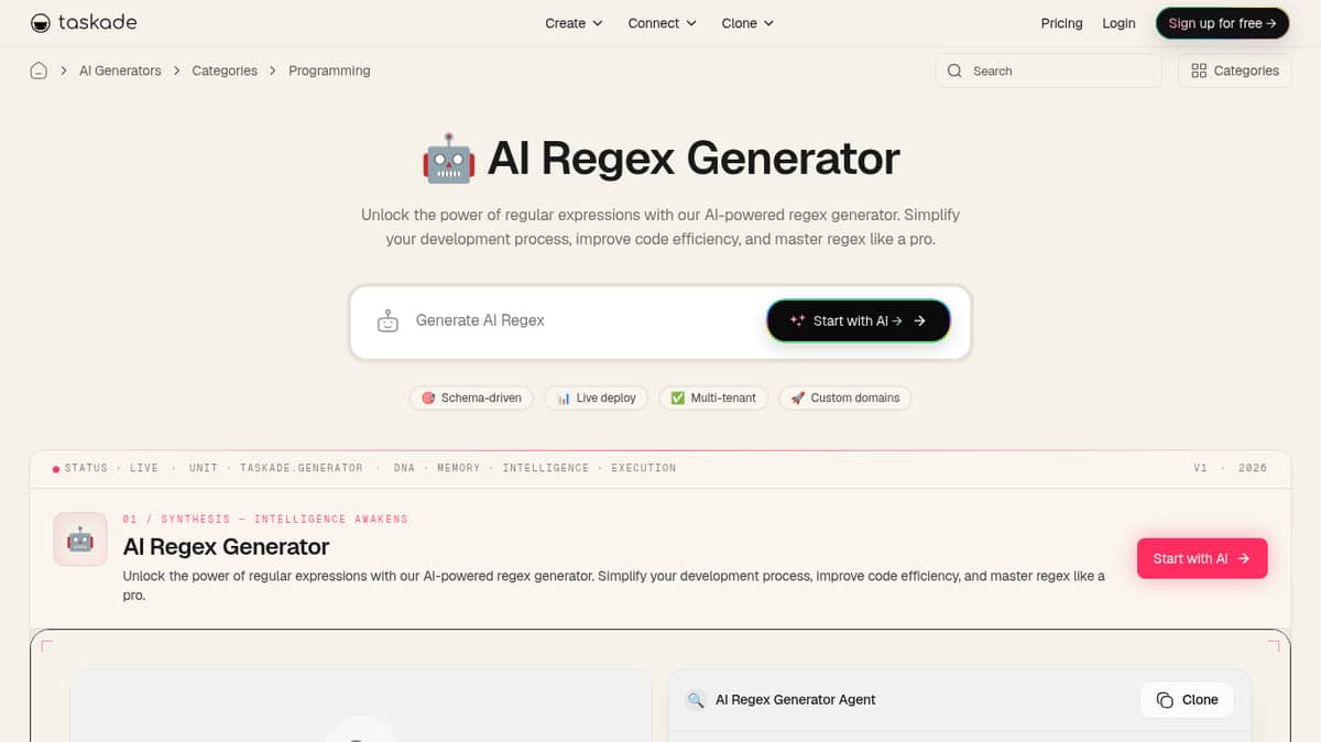 AI Regex Generator By Taskade