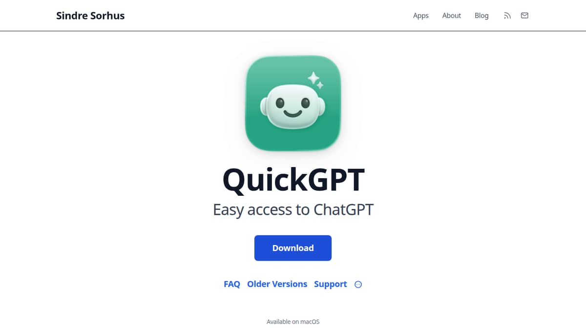 QuickGPT By Sindre Sorhus