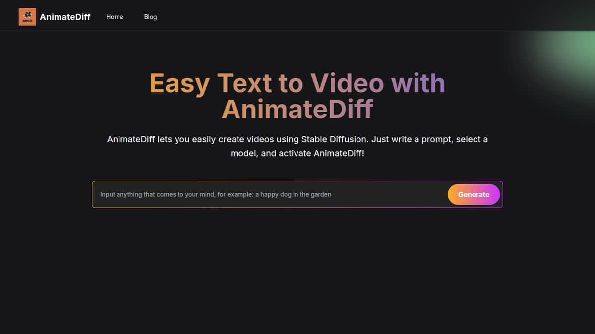 Animatediff Web Online
