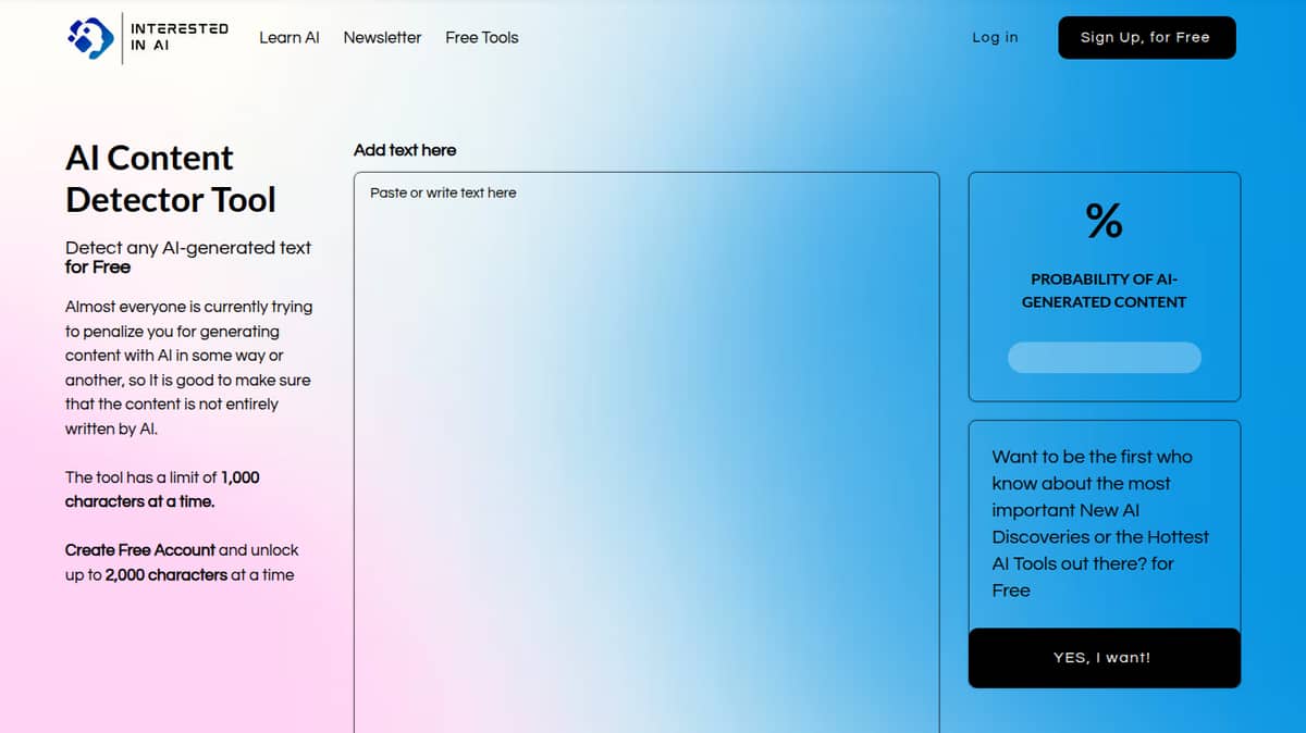AI Content Detector By Interested In AI