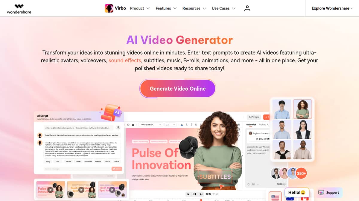 AI Video Generator By Wondershare