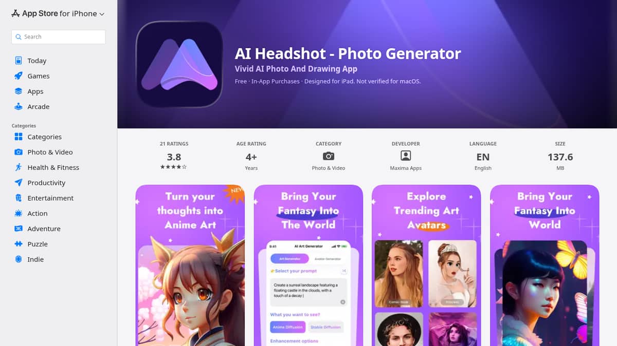 AI Headshot - Photo Generator (formerly AI Portrait Generator)