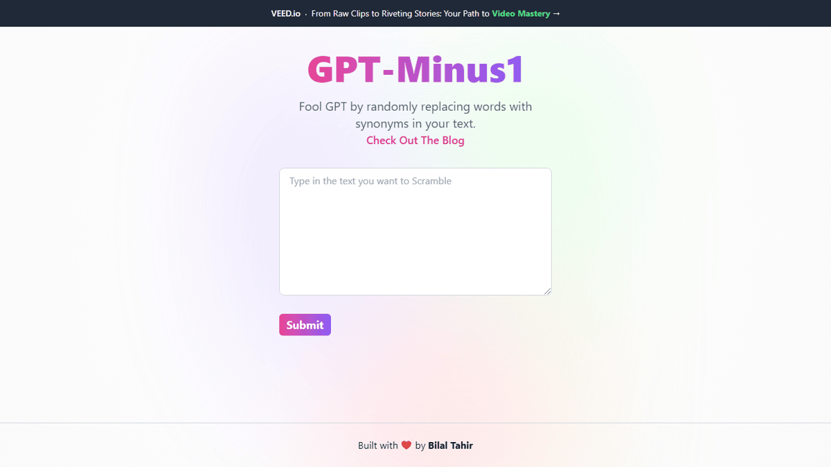 GPT-Minus1
