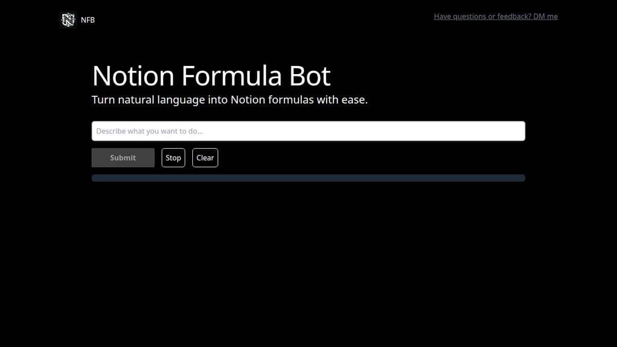 Notion Formula Bot