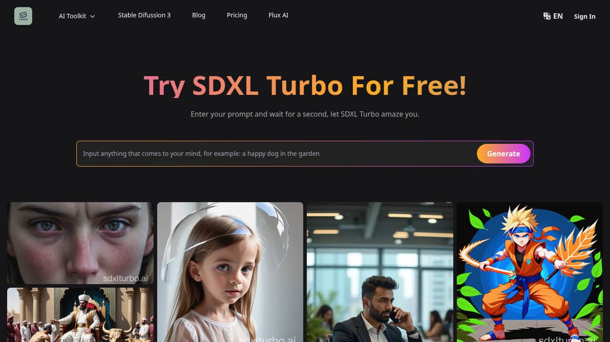 SDXL Turbo Playground