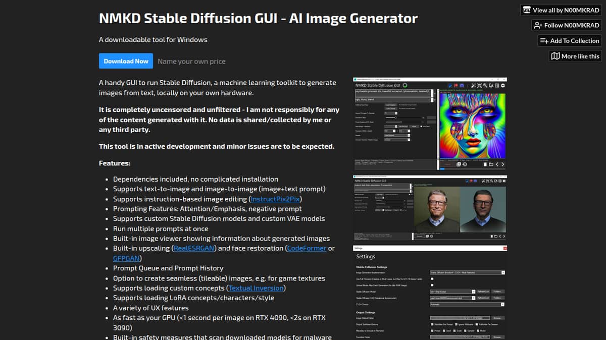 NMKD Stable Diffusion GUI