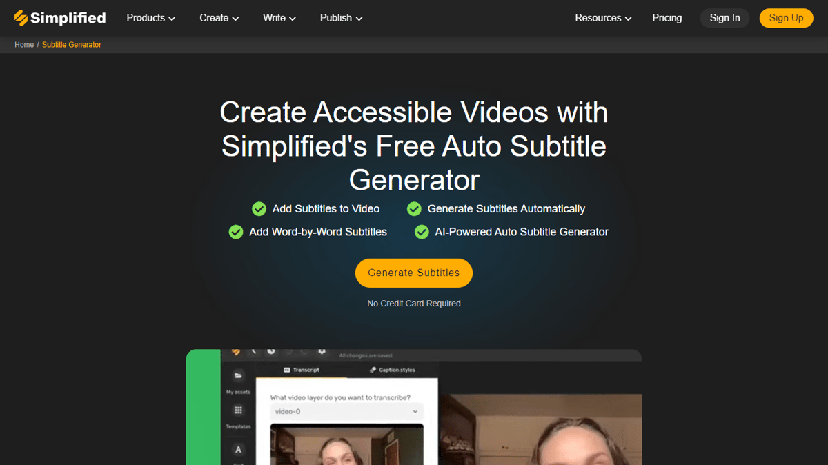 Subtitle Generator By Simplified