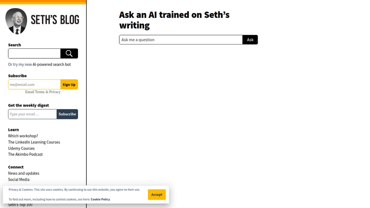 Seth's Blog AI
