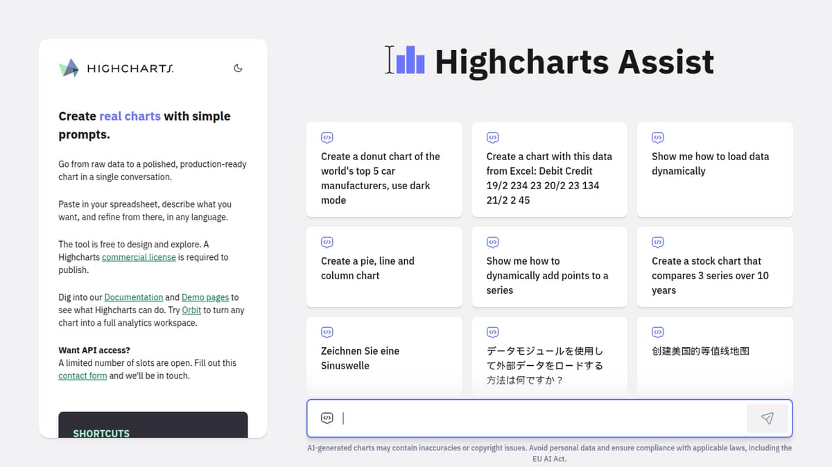 Highcharts Assist (formerly Highcharts GPT)