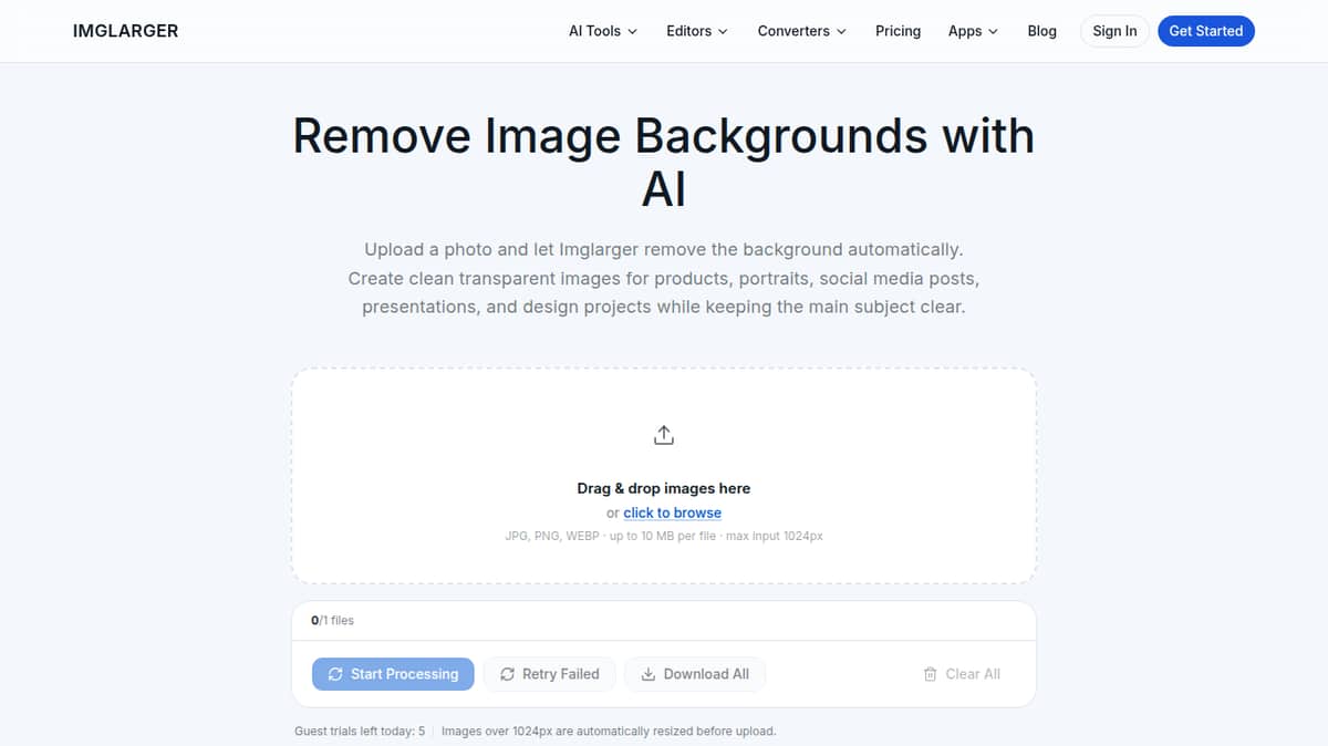 AI Background Remover on AI Image Enlarger