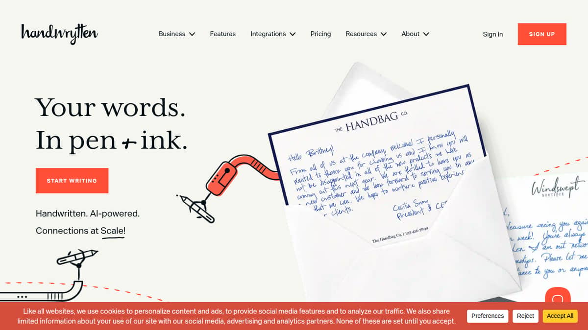 Handwrytten
